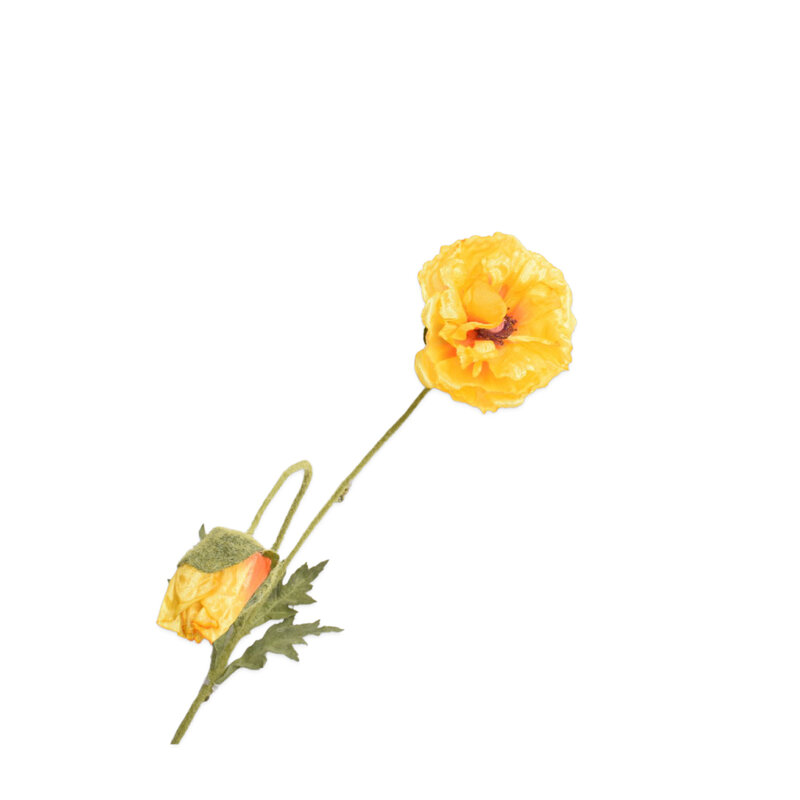 Mariella-konstgjord-vaxt-poppy-spray-yellow-produktbild