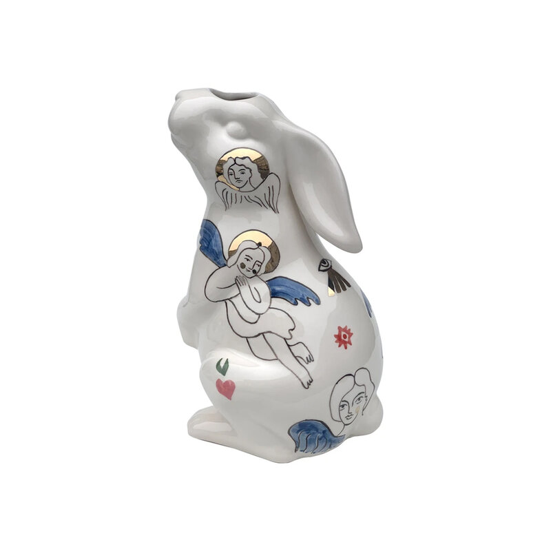 mariella-christmas-ceramic-rabbit-vase-two-angels-1