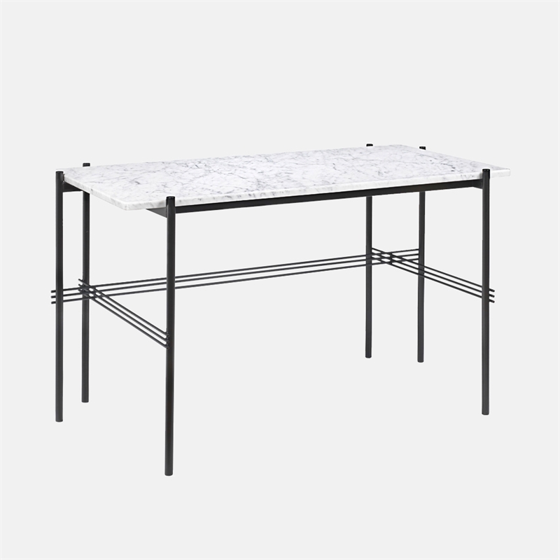 Skrivbord TS Desk Mariella Interiors TS Desk skrivbord marble black, svartlackerat stål