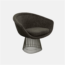 Mariella- Platner Lounge Chair-metallic-bronze-diva-coal-ratt