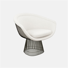 Mariella- Platner Lounge Chair-polished-nickel-hourglass-air-ratt