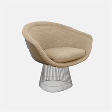 Mariella- Platner Lounge Chair-polished-nickel-light-ratt
