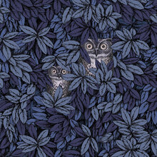 Mariella-fornasetti-FoglieeCivette-midnight-produktbild