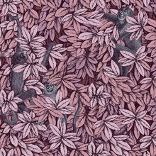 Mariella-fornasetti-foglie-e-scimmie-blush-produktbild