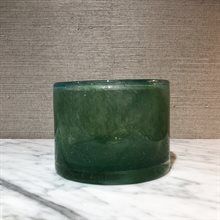 Ljuslykta i glas - Emerald Green bred 10 cm