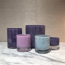 Ljuslykta i glas - Purple Grape 15,5 cm