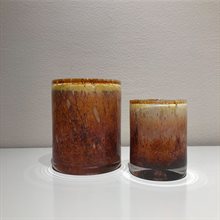 Ljuslykta i glas - Volcano 13 cm